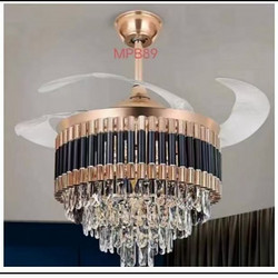 High-end crystal fan light for home use