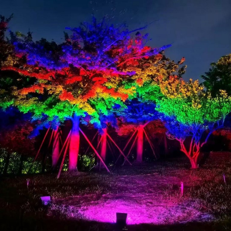 LED彩虹灯多彩投光灯园林景观