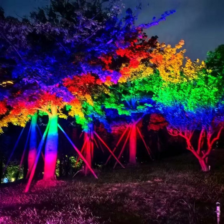 LED染树灯彩虹灯照树灯投光灯