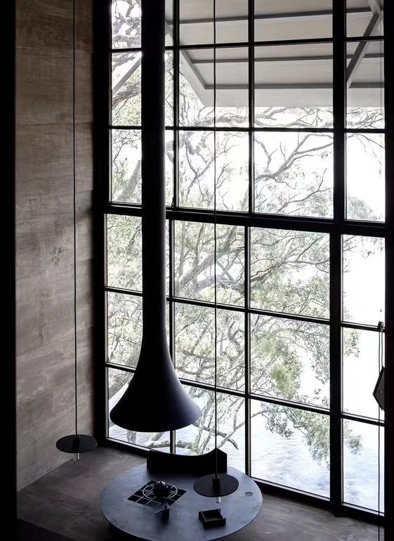 Hanging art fireplace villa homestay heater