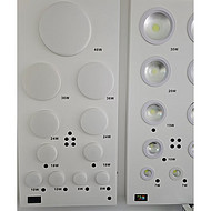 Three proof LED ceiling light fixture with simple circular design
