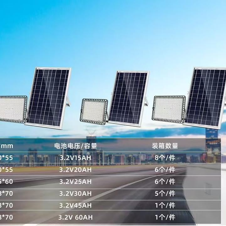 Efficient charging of solar floodlights