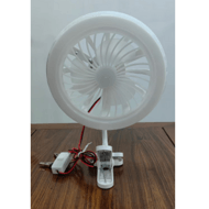 Shaking head rotating LED fan light
