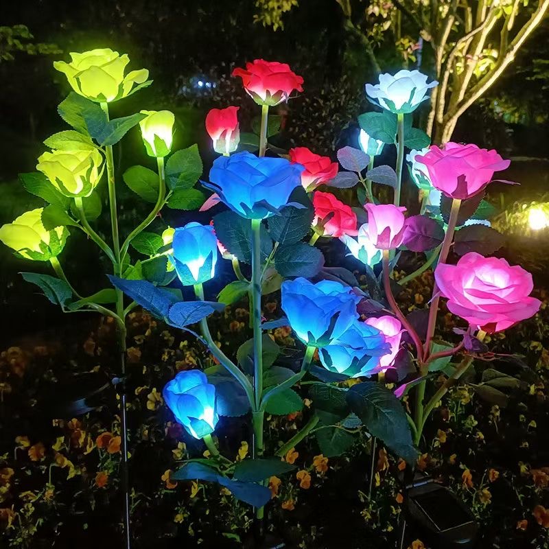 LED Rose Lantern Garden Simulation Lawn Light