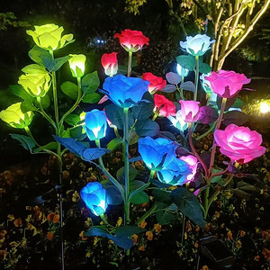 LED Rose Lantern Garden Simulation Lawn Light