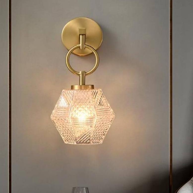 Nordic light luxury creative glass wall lamp