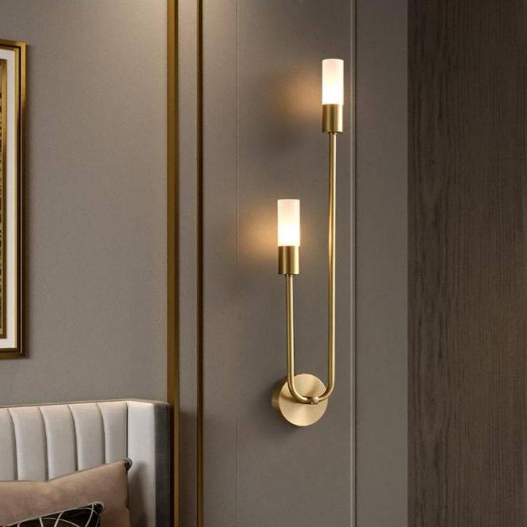 Nordic art strip double-ended wall lamp
