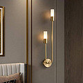 Nordic art strip double-ended wall lamp