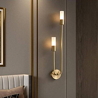 Nordic art strip double-ended wall lamp