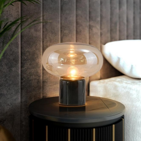 Modern creative spherical glass table lamp