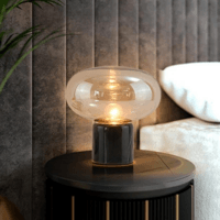 Modern creative spherical glass table lamp