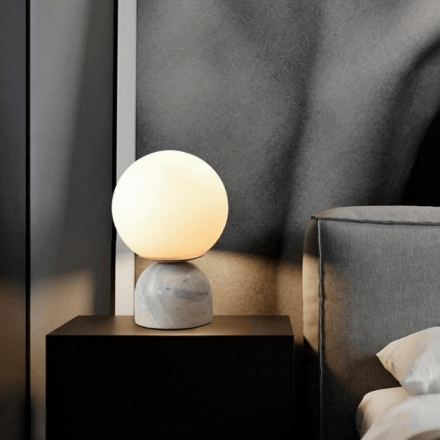 Modern marble ball table lamp
