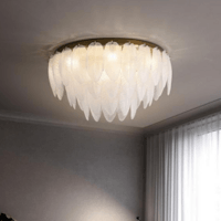 Modern light luxury feather ceiling lamp