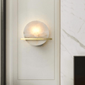 Modern light luxury all-copper marble wall lamp