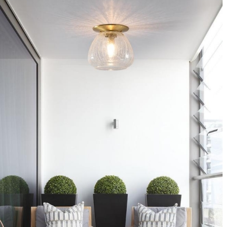 New Chinese glass walnut ceiling lamp