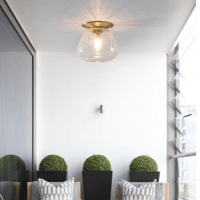 New Chinese glass walnut ceiling lamp