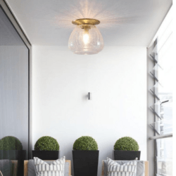 New Chinese glass walnut ceiling lamp