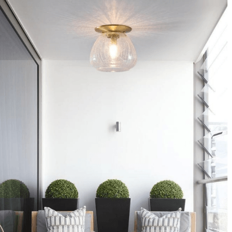 New Chinese glass walnut ceiling lamp
