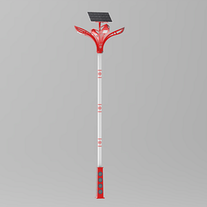 Ethnic characteristics of double-arm solar street lights