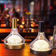 Simple wine bottle small table lamp