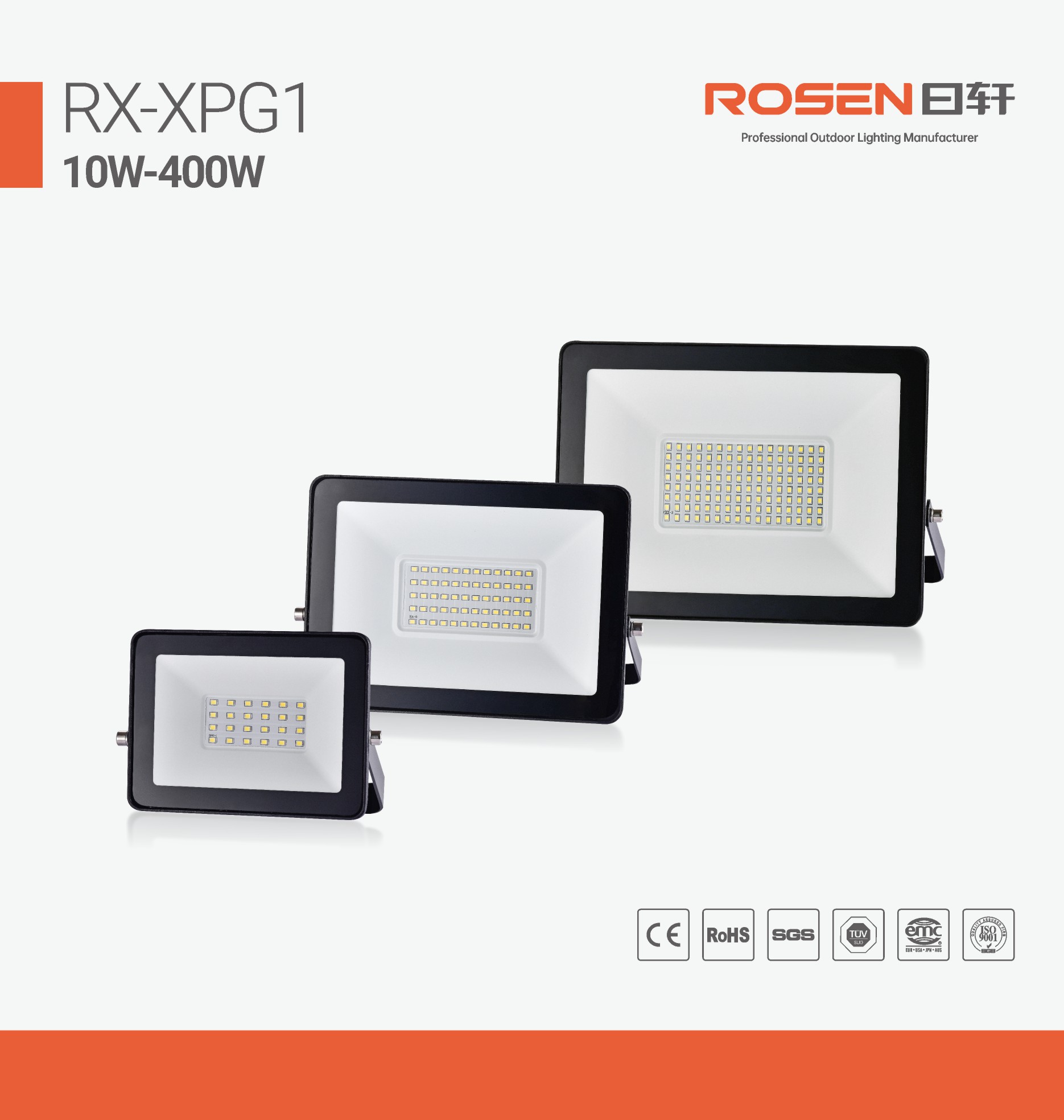 Outdoor waterproof adjustable angle floodlight