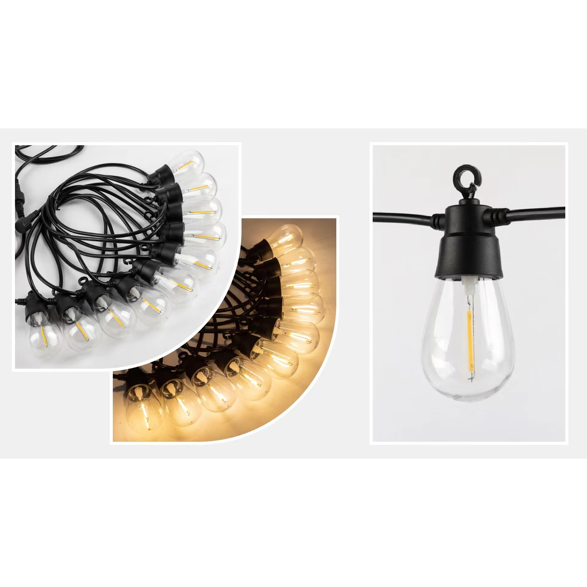 Outdoor waterproof and high temperature resistant string lights
