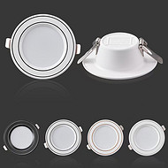 Circular LED down light with three color dimming and no main light