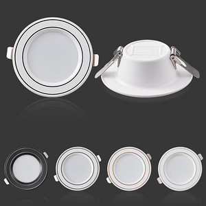 Circular LED down light with three color dimming and no main light