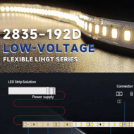 Low-profile aurora light strip