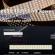 Extremely narrow bezel surface-mounted light strip