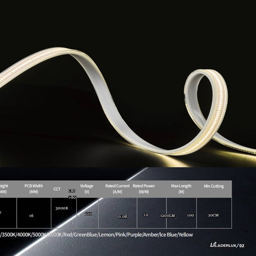硅胶cob防水灯带