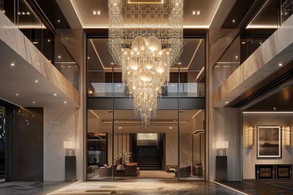 Sizes Of Crystal Chandelier For Duplex Buildings