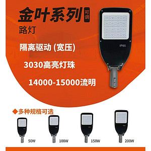 新款黑色罩壳防水路灯系列