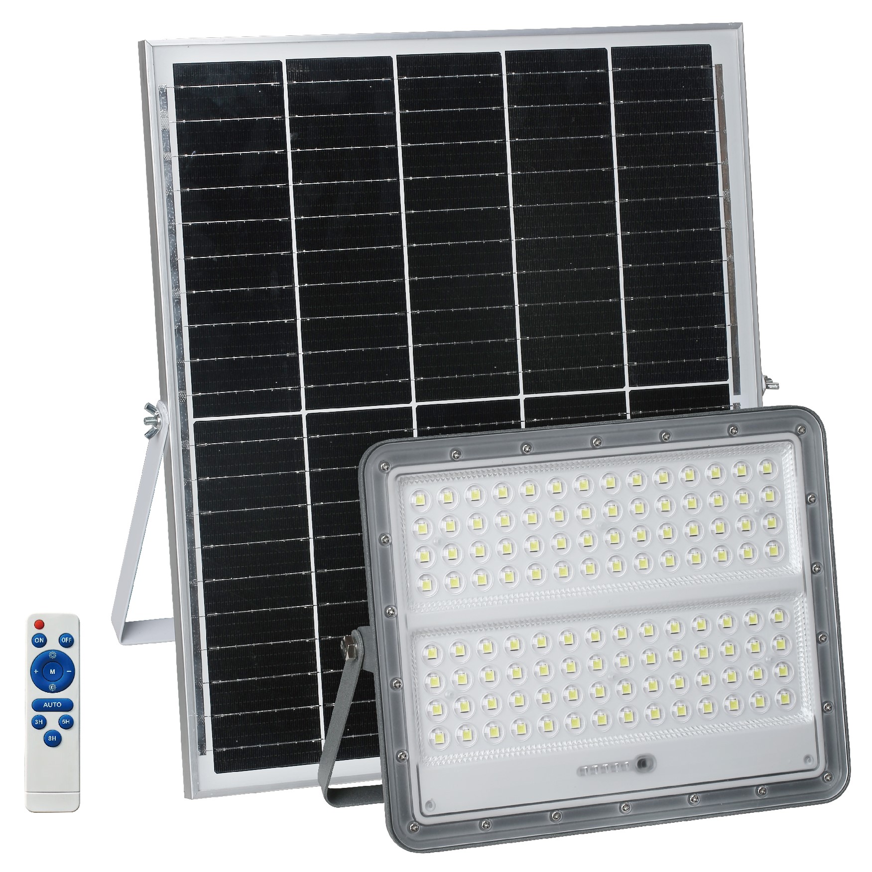 Ultra-bright remote-controlled solar floodlight