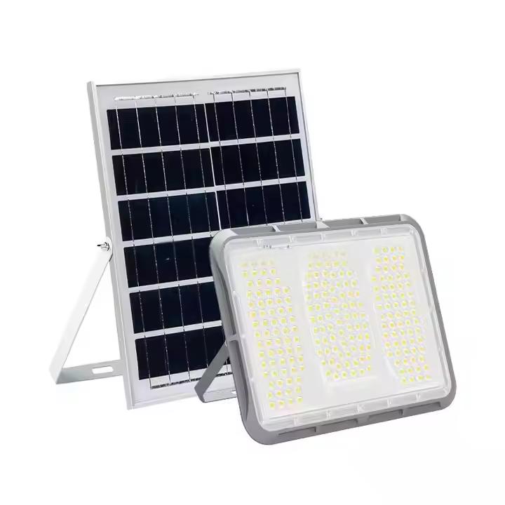 Silver - Framed Solar Flood Light
