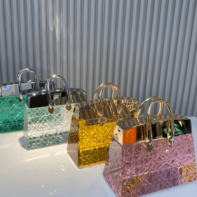 Bag shape crystal handmade table lamp