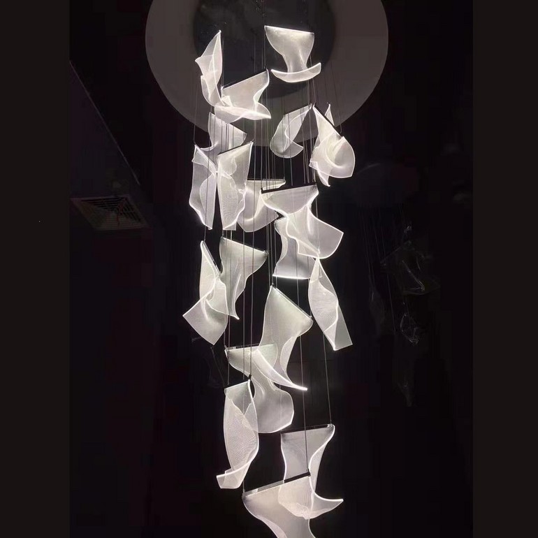 现代轻奢复式吊灯