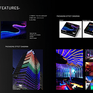 Commercial building decoration colored light strips