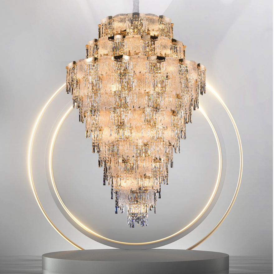 Round Luxurious Crystal Chandelier