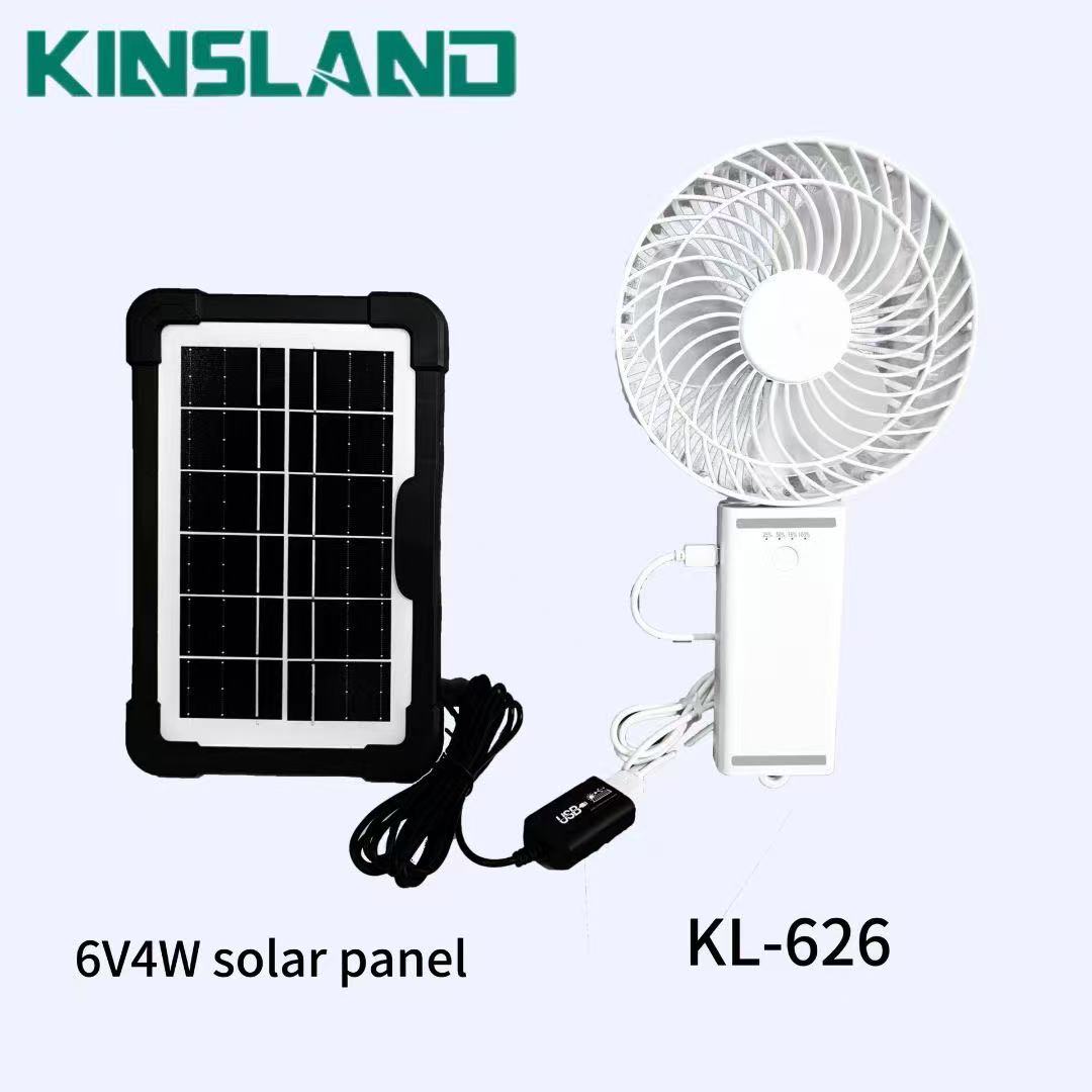 Solar - Powered Rechargeable Handheld Fan
