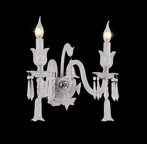 Palatial crystal double-headed wall lamp