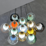 Round Multi-Color Designer Pendant Light