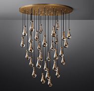 Creative copper drip chandelier