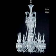 Simple and transparent crystal chandelier