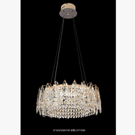 Circular single-layer crystal chandelier