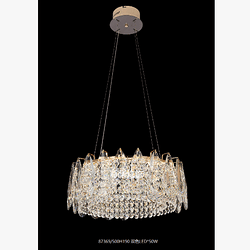 Circular single-layer crystal chandelier
