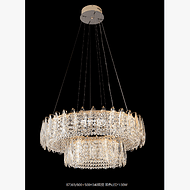 Double-layer crystal chandelier