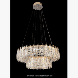 Double-layer crystal chandelier