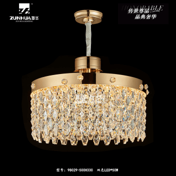 Light luxury single-layer crystal chandelier