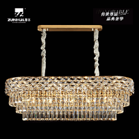 long and magnificent crystal chandelier